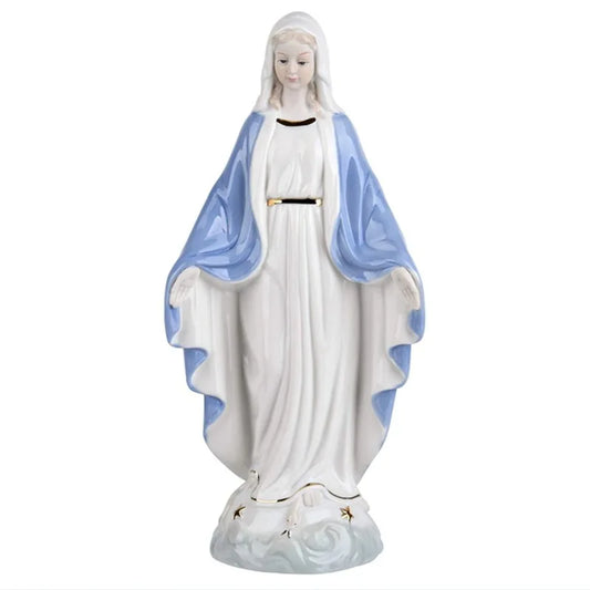 Imagem de Porcelana Nossa Senhora das Graças Pintada à Mão