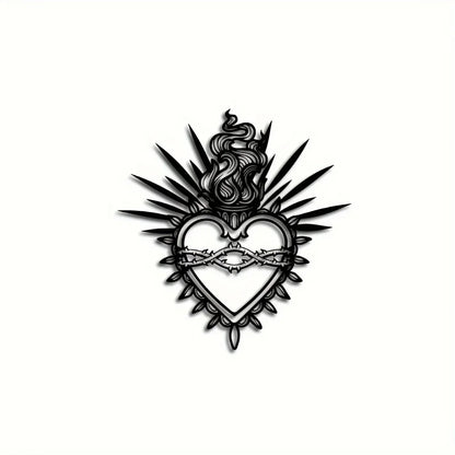 Decoração de Parede Sagrado Coração de Maria em Metal