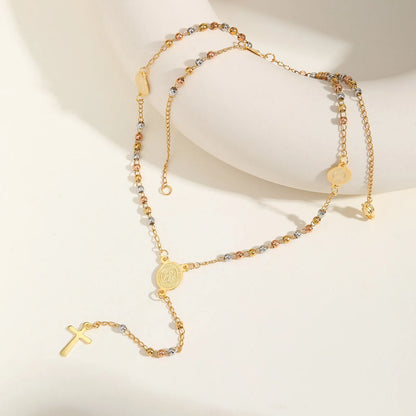 Colar Terço de Nossa Senhora de Guadalupe com Pingente de Cruz