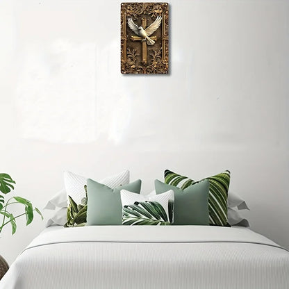 Placa Decorativa Cruz Espírito Santo