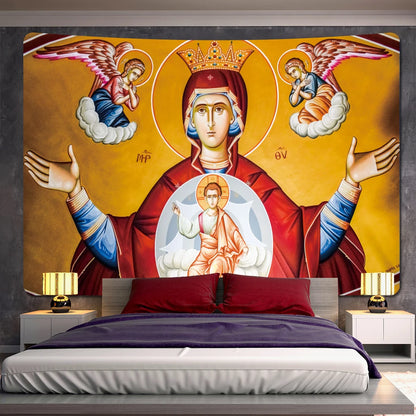 Tapeçaria Decorativa de Arte Sacra Estilo Afrescos Religiosos