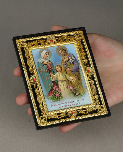 Moldura Decorativa Sagrada Família e Santos Católicos