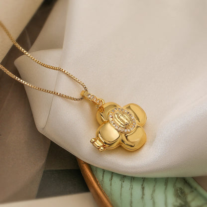 Colar Feminino com Pingente de Nossa Senhora - Elegância e Fé