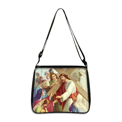 Bolsa de Ombro Religiosa Vintage - Jesus e Santa Maria