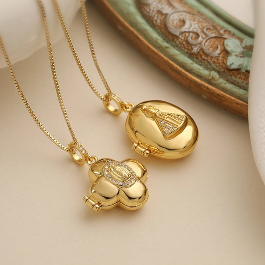 Colar Feminino com Pingente de Nossa Senhora - Elegância e Fé