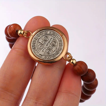 Pulseira Ajustável São Bento – Elegância e Sofisticação Inspiradas na Fé