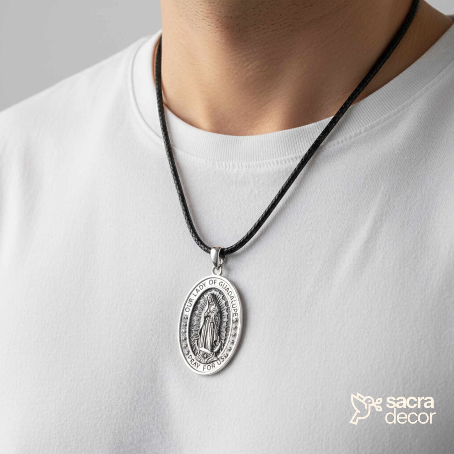 Colar de Prata 925 Nossa Senhora de Guadalupe